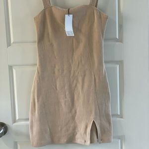 BB Dakota Ribbed Mini Dress - Nude